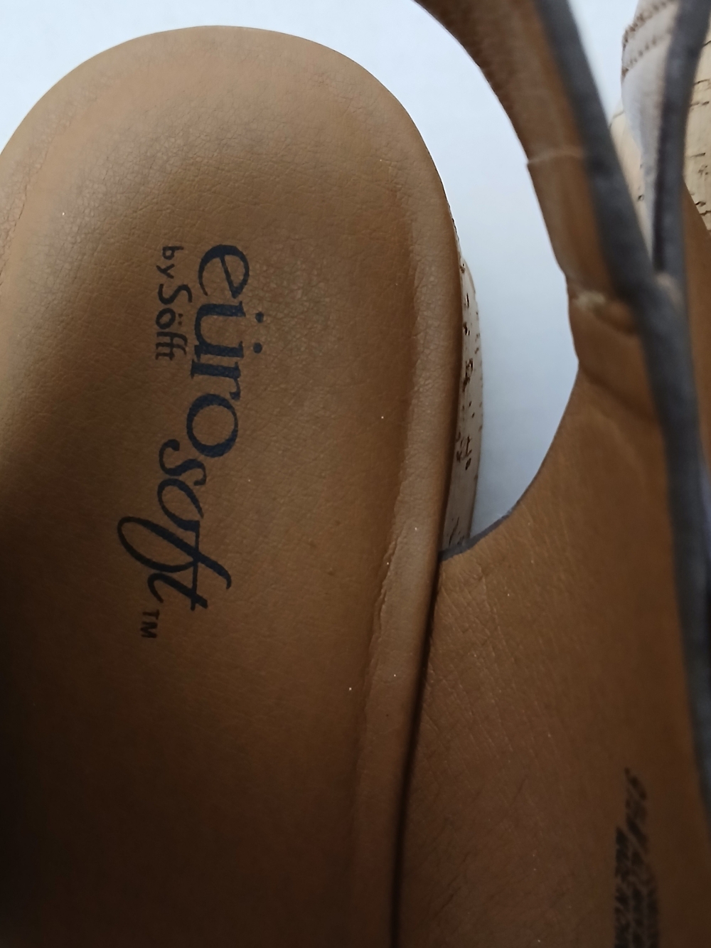 Euro soft Women’s Tan Cork Platform Sandals with Buckle Size 9.5M New $35 - Picture 5 of 10